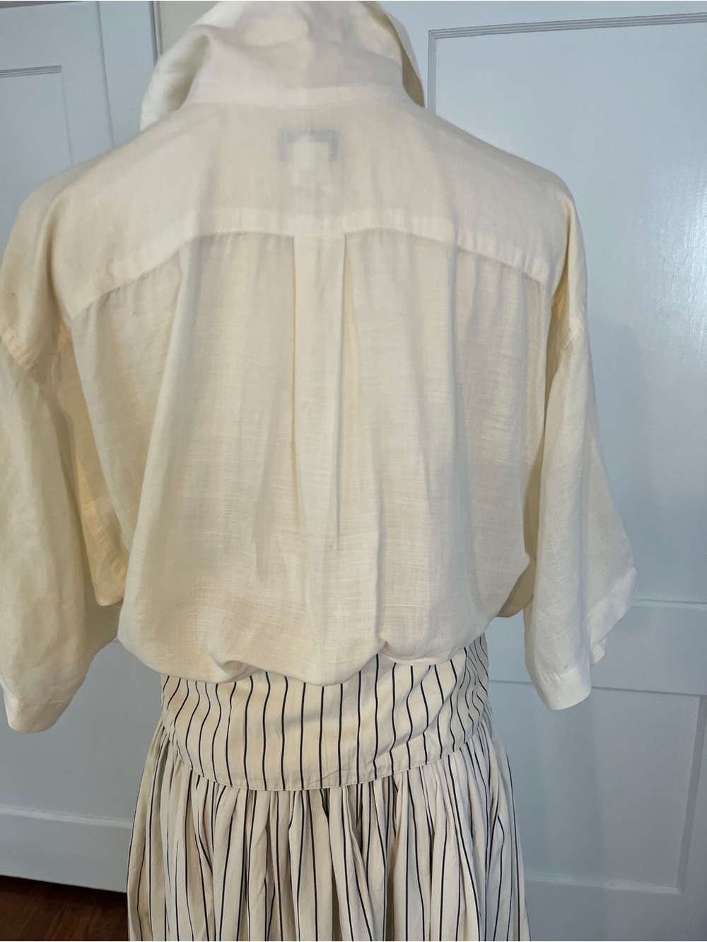 KENZO Blouse & Vintage 1980s Striped Skirt Set – A Beautiful Sweep - Picture 7 of 10
